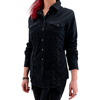 Shirt Women "Black Denim"