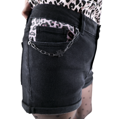 Lapel shorts "Leopard"