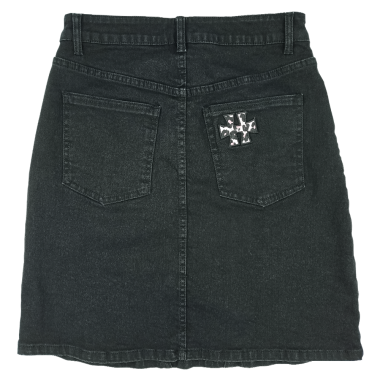 Jupe denim "Leopard"