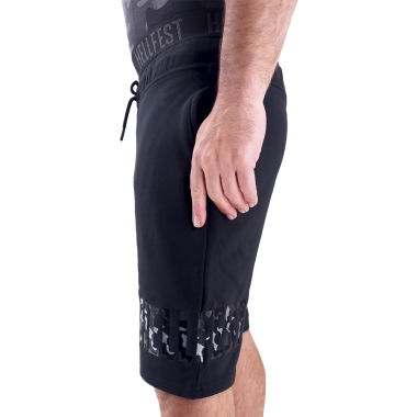 Jogshort Black "Camo Logo"