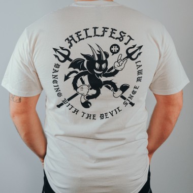 T-Shirt "Devil dancing" white