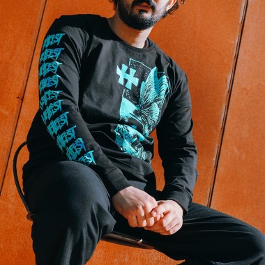 Long sleeves  "Blue skull"