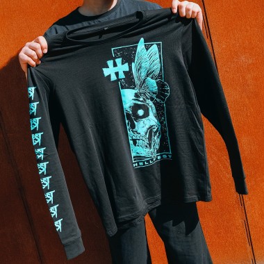 Long sleeves  "Blue skull"