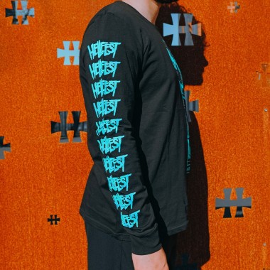 Long sleeves  "Blue skull"