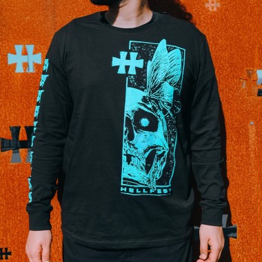 Long sleeves  "Blue skull"