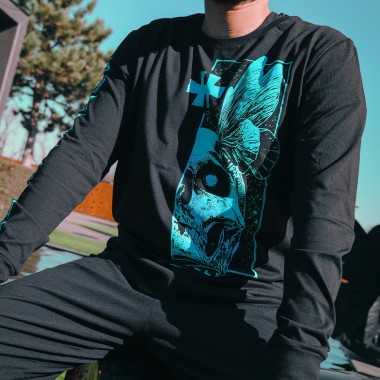 Long sleeves  "Blue skull"