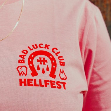 T-shirt "Bad Luck Club" pink