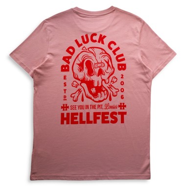 T-shirt "Bad Luck Club" pink