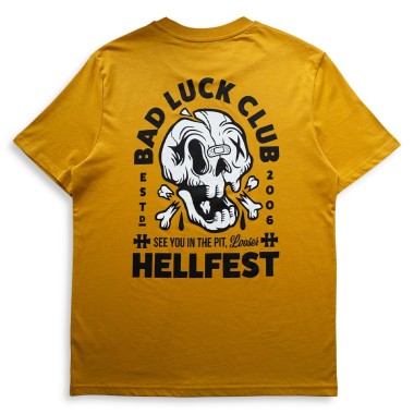 T-shirt "Bad Luck Club" ochre