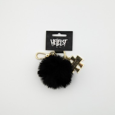 Porte-clés "Pompon" noir