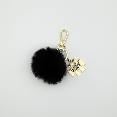 Porte-clés "Pompon" noir