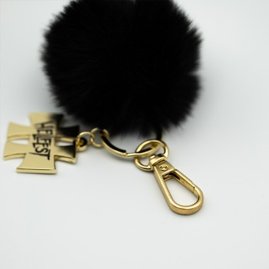 Porte-clés "Pompon" noir