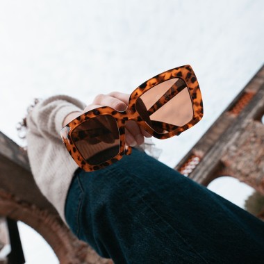 Square glasses "Leopard"