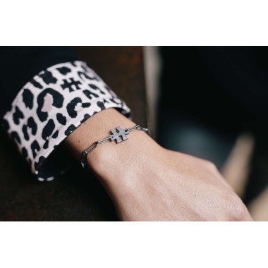Bracelet  "Black Silver" simple